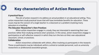 Action research a study power point slides | PPTX