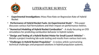 FINAL PPT Development of lab scale hybrid rocket motor | PPTX