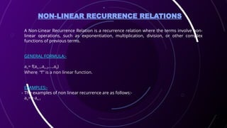 A project on recurrence relations in BCA | PPTX