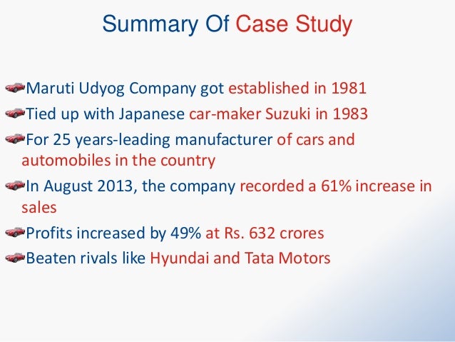 ppt on case study of maruti suzuki ppt on case study of maruti suzuki