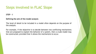 Flac Example comparison of FACTOR OF SAFETY using LIMIT EQUILIBRIUM(OASYS) and ...
