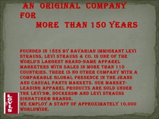 Final Ppt 4 Levis by parvez khan
