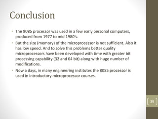 Microprocessor 1980 PPT 8085 microprocessor | PPTX