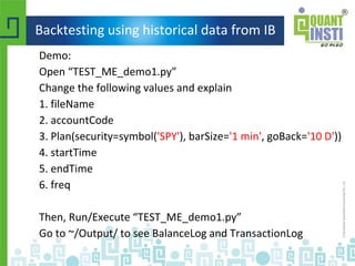 Backtesting And Live Trading With Interactive Brokers Using Python With ...