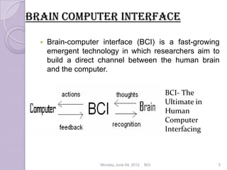BRAIN COMPUTER INTERFACE | PPTX