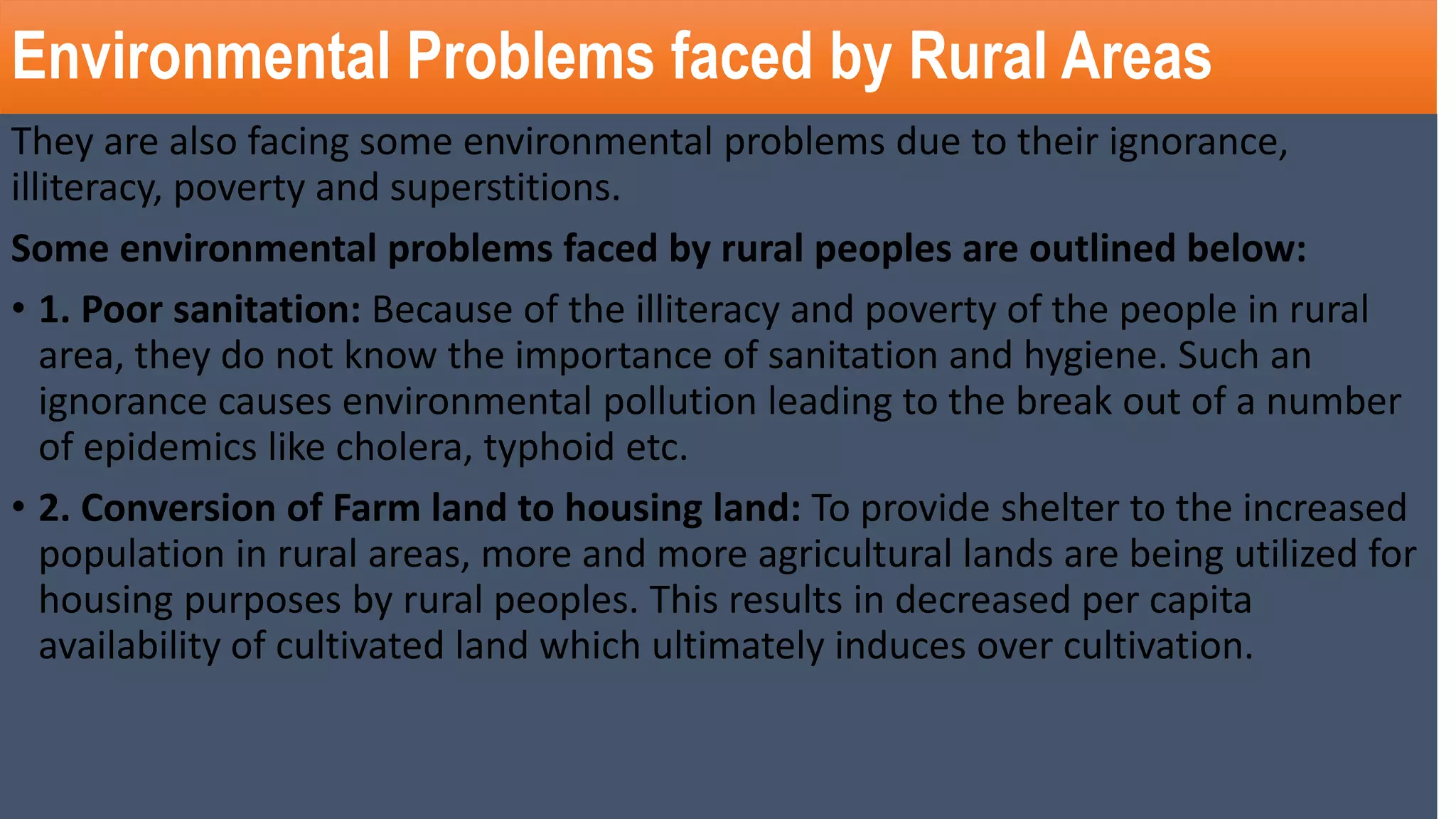 RURAL LIVELIHOOD AND ENVIORNMENTAL ISSUES | PPT