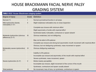 Hb Grading System facial nerve- pathophysiology, electrodiagnostic and imaging | PPTX