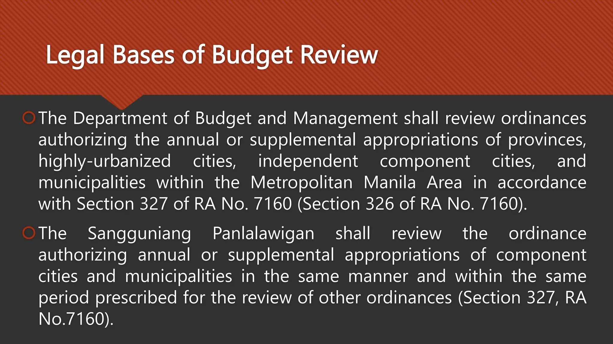 National Government and Local Government Budget Process | PPTX