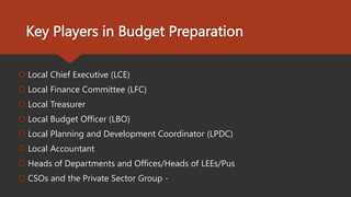 National Government and Local Government Budget Process | PPTX