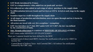 Impact of Analysis of Goods And services TAX IN INDIA | PPTX