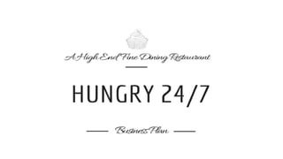 A business plan for a restaurant (India) 
