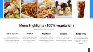 A business plan for a restaurant (India) 