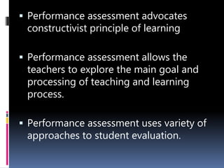The Nature of Performance-Based Assessment (Assessment of Learning 2 ...