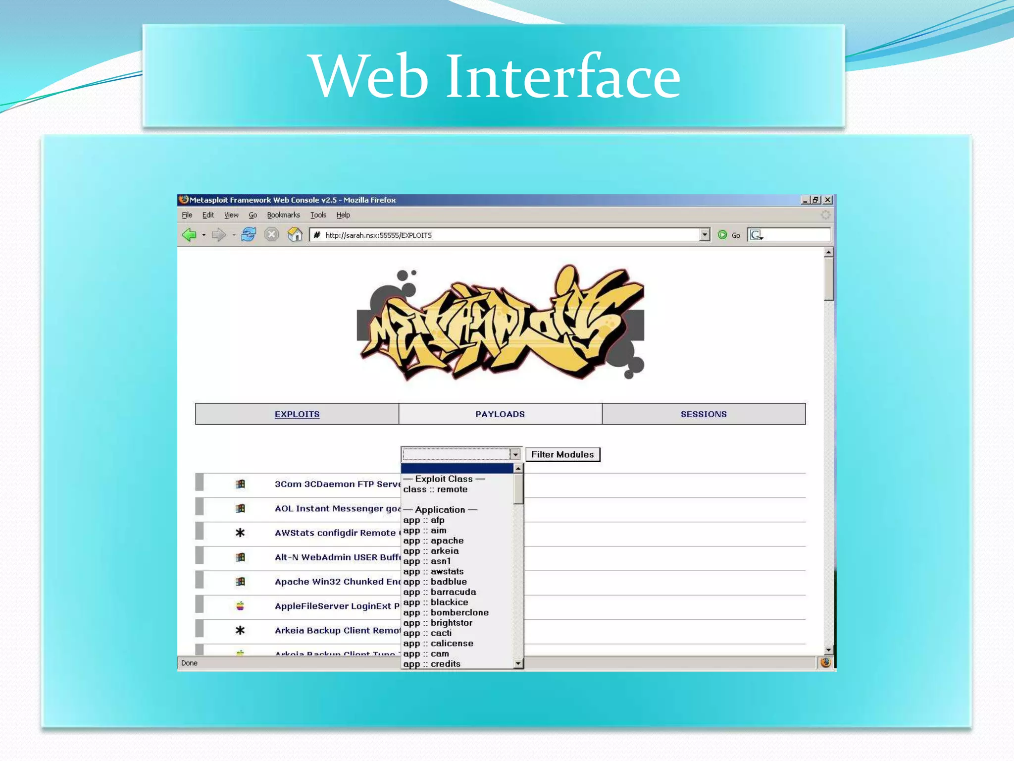 Web Interface
 