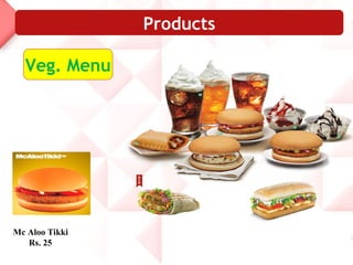 Products
Veg. Menu
Mc Aloo Tikki
Rs. 25
 