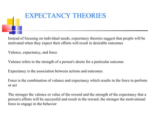 Outcome Expectancy Motivation Presentation | PPT