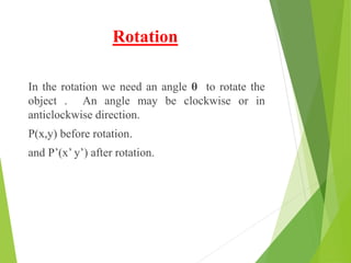 seminar on 2D transformation | PPTX
