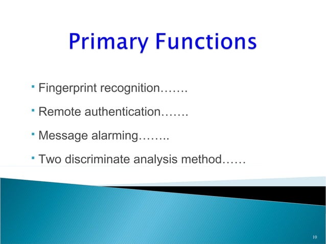 Atm Security By Using Fingerprint Recognition And Gsm Ppt