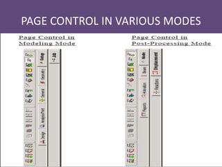 PAGE CONTROL IN VARIOUS MODES
 