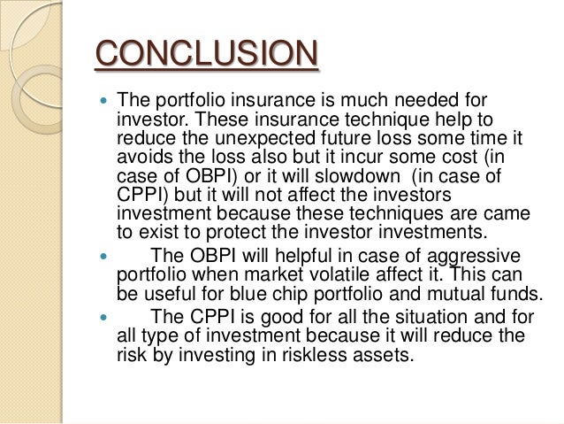 Portfolio insurance