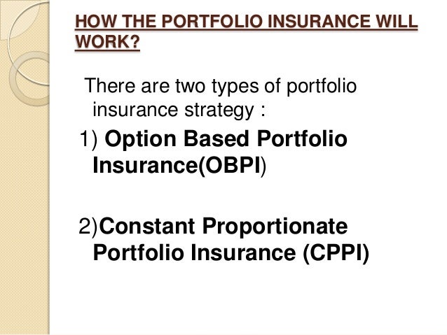 Portfolio insurance