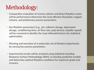Design and Optimization of Froth Flotation for Sustainable Iron Ore ...