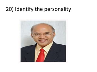 20) Identify the personality
 