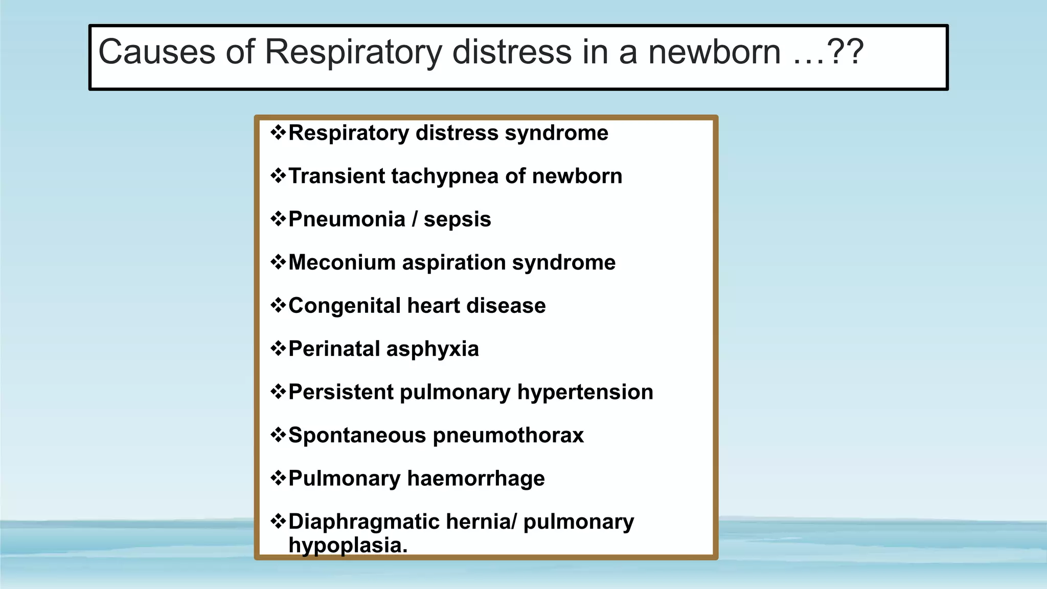 Respiratory physiology & Respiratory Distress syndrome in a newborn. | PPSX