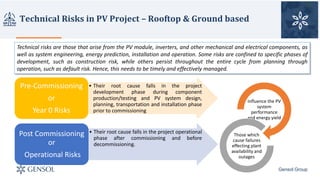 Technical Risks in Solar PV Projects 18.03.18