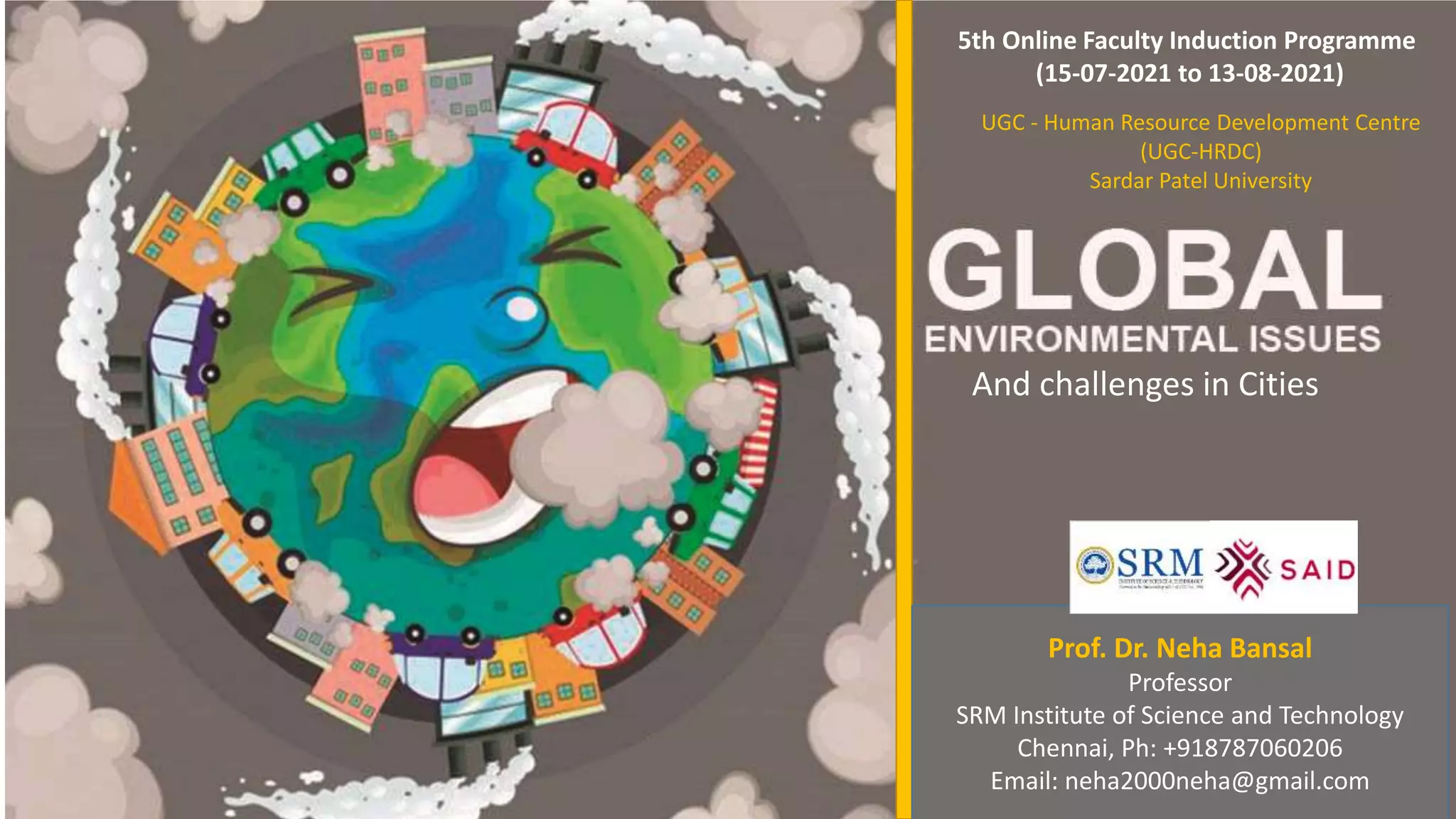 Global Environmental Issues- Challenges in Cities | PPTX