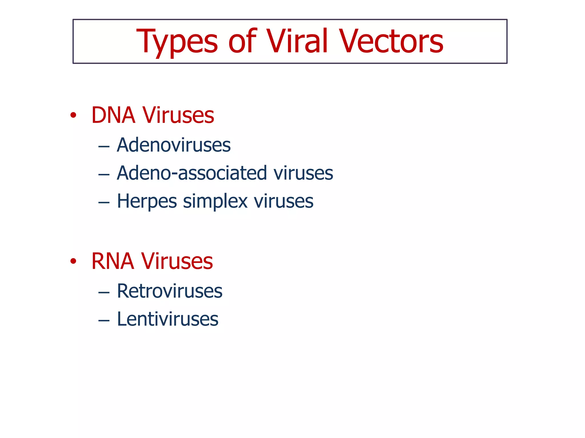 Final+ppt+viral+vectors+ | PPTX