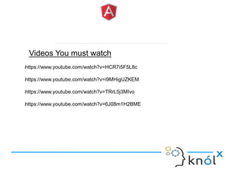 Videos You must watch
lhttps://www.youtube.com/watch?v=HCR7i5F5L8c
lhttps://www.youtube.com/watch?v=i9MHigUZKEM
lhttps://www.youtube.com/watch?v=TRrL5j3MIvo
lhttps://www.youtube.com/watch?v=6J08m1H2BME
 