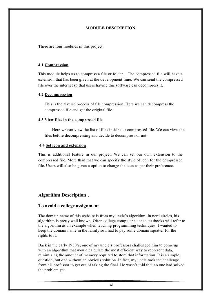 computer science project report example science projects reports sample