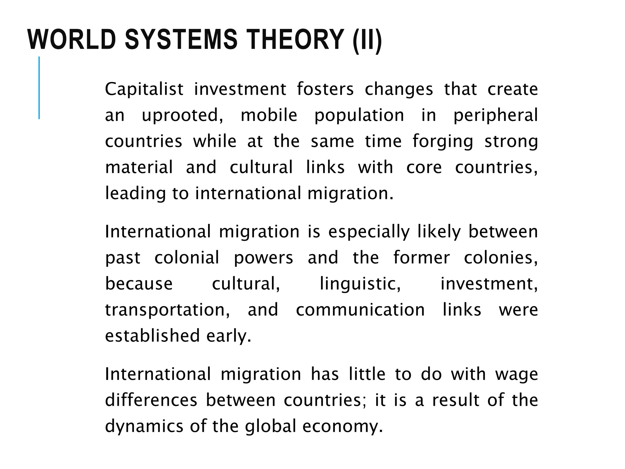 World systems theory and Migration | PPTX