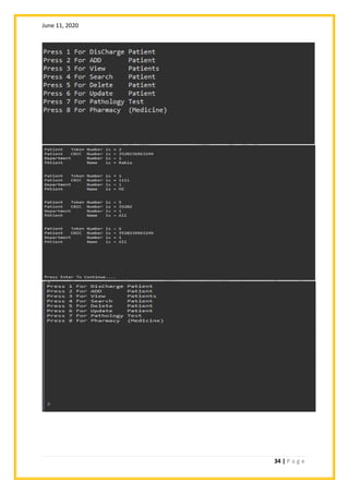 Hospital Management System Documentation Java | PDF