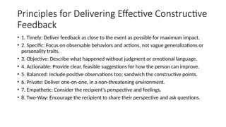 Mastering Constructive Feedback and Effective Communication Strategies ...