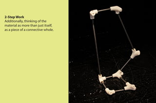 2-Step Work
Additionally, thinking of the
material as more than just itself,
as a piece of a connective whole.
 