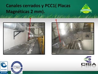 Canales cerrados y PCC1( Placas Magnéticas 2 mm).  