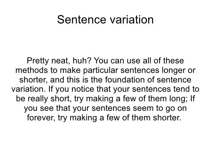 sentence-variation