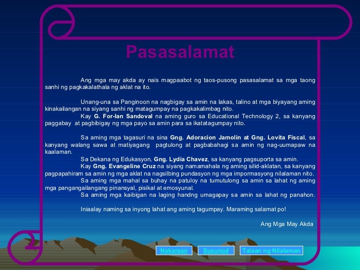 liham pasasalamat sa magulang Liham sa isang kaibigan hindi masabi mary christine c rebamonte alam kong nagtataka ka kung saan patungkol ang sulat na ito hindi natin napapansin maaring isa lang siya pero tatlo. liham pasasalamat sa magulang Liham sa isang kaibigan hindi masabi mary christine c rebamonte alam kong nagtataka ka kung saan patungkol ang sulat na ito hindi natin napapansin maaring isa lang siya pero tatlo.