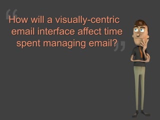 How will a visually-centric email interface affect time spent managing email?