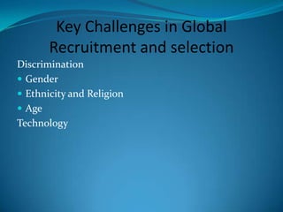 Comparative Study Of Recruitment and Selection Methods Example In United kingdom