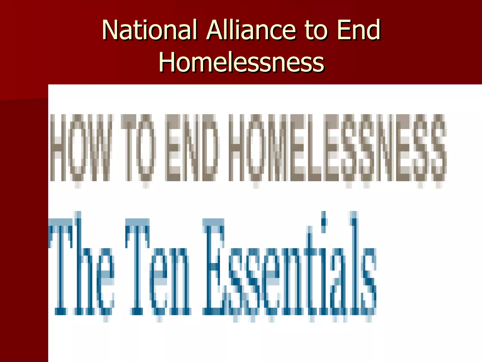 National Alliance to End Homelessness 