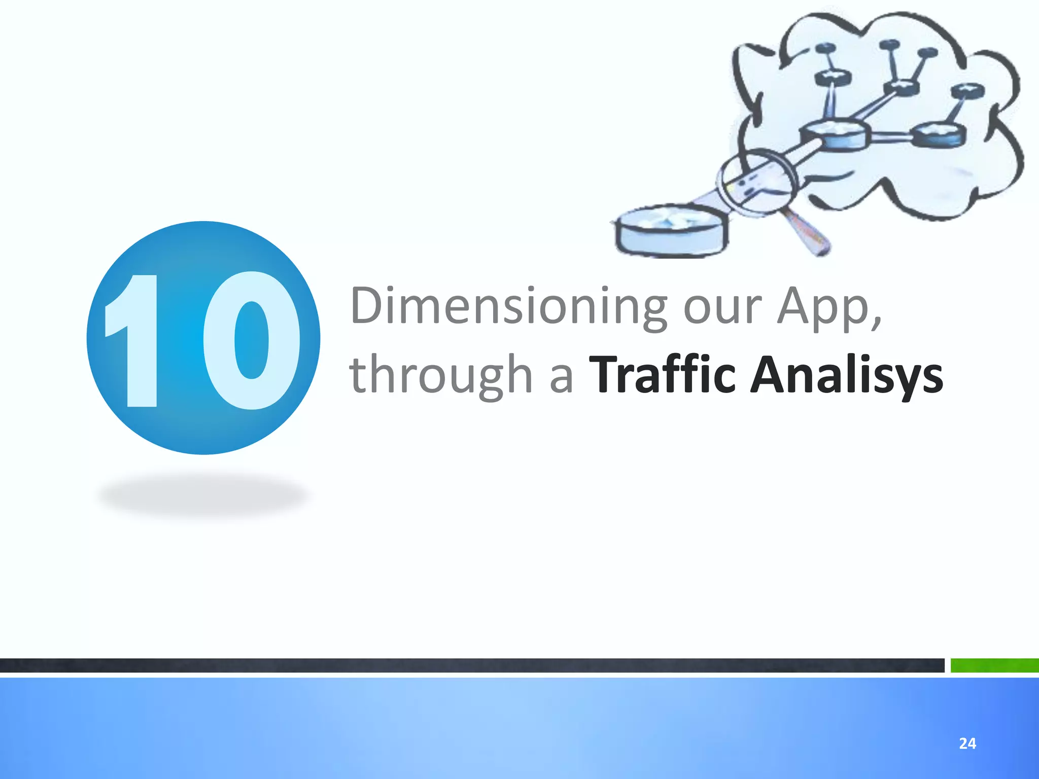 10   Dimensioning our App,
     through a Traffic Analisys




                                  24
 