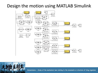 Design the motion using MATLAB Simulink
 