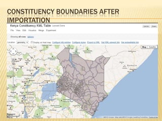 CONSTITUENCY BOUNDARIES AFTER
IMPORTATION
 