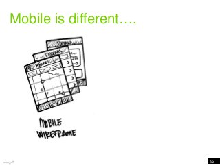 94
Mobile is different….
Mobile is about pivoting people
through information quickly.
It’s about exposing possibilities.
 