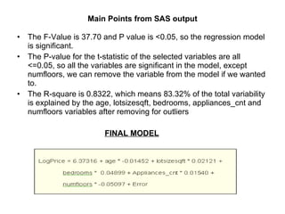 Prediction of house price using multiple regression | PPT