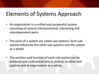 Systems Approach to Management | PPTX