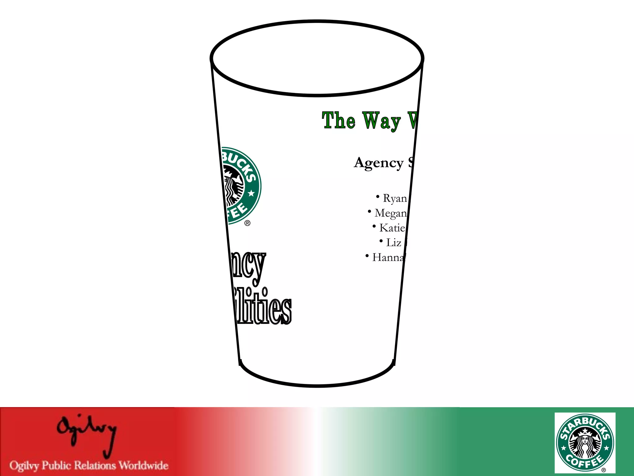 The Way We See It Agency Staffing Ryan Davis Megan Elmore Katie Haines Liz Elliott Hannah Nelson Agency Capabilities 